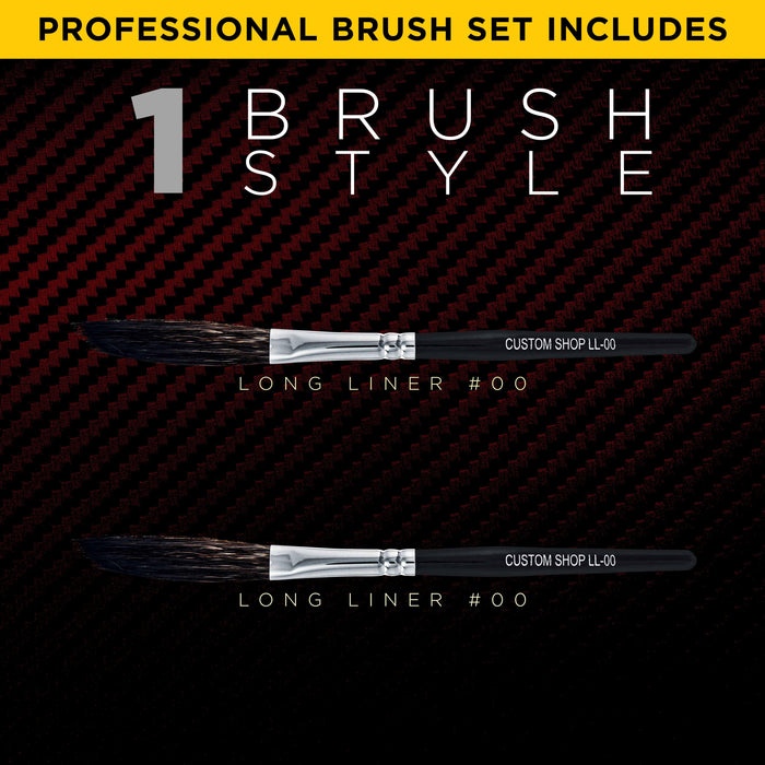 Custom Shop LL-00 Long-Liner Brush #00 - 2 1/4" Squirrel Hair and Nylon Wool (Pack of 2)