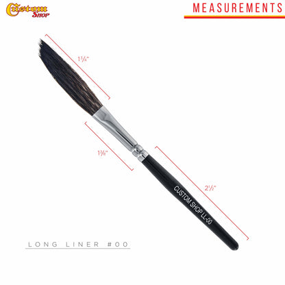 LL-00 Long-Liner Brush #00 - 2 1/4" Squirrel Hair and Nylon Wool (Pack of 2)