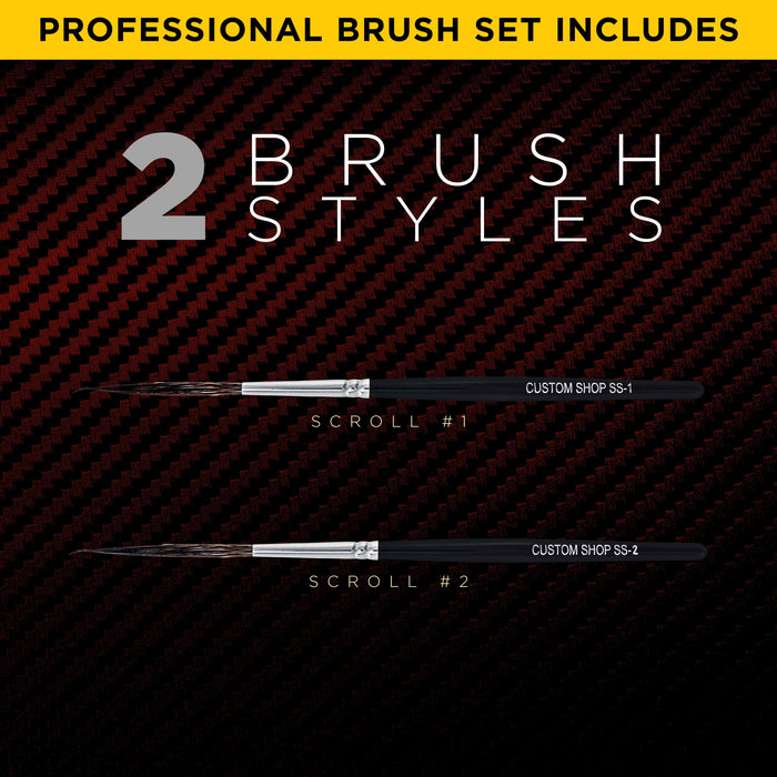 Custom Shop Scroll Pinstripe Brush Kit (#1 & #2)