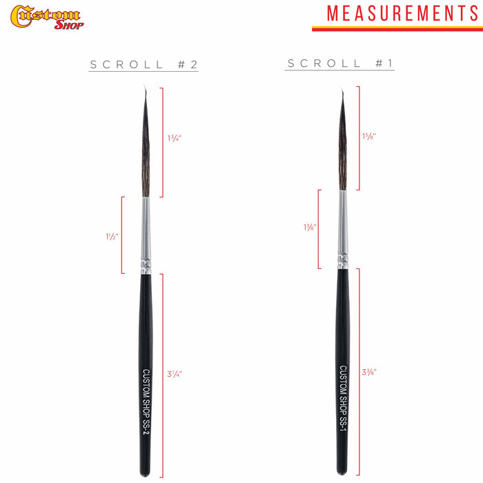 Custom Shop Scroll Pinstripe Brush Kit (#1 & #2)