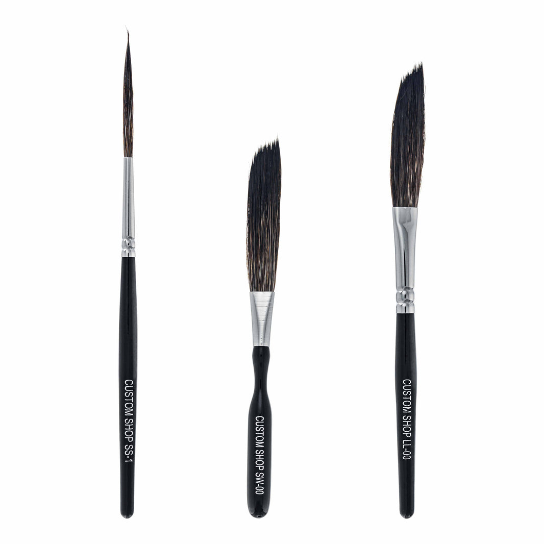 Starter Pinstripe Brush Kit (Sword #00, Scroll #1 & Long Liner - #00)