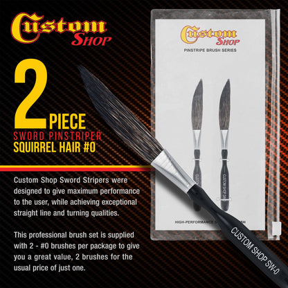 SW-0 Sword Pinstriper #0 - 2" Squirrel Hair (Pack of 2)