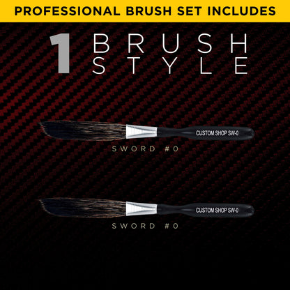 SW-0 Sword Pinstriper #0 - 2" Squirrel Hair (Pack of 2)
