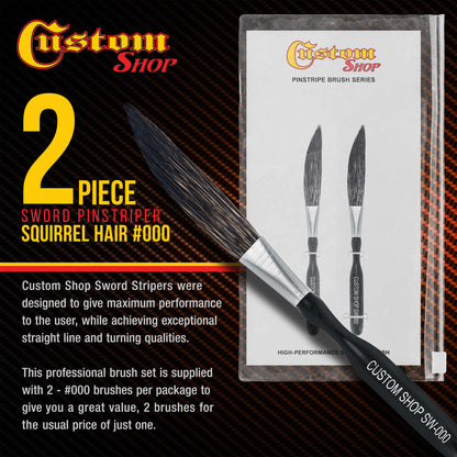 SW-000 Sword Pinstriper #000 - 2" Squirrel Hair (Pack of 2)