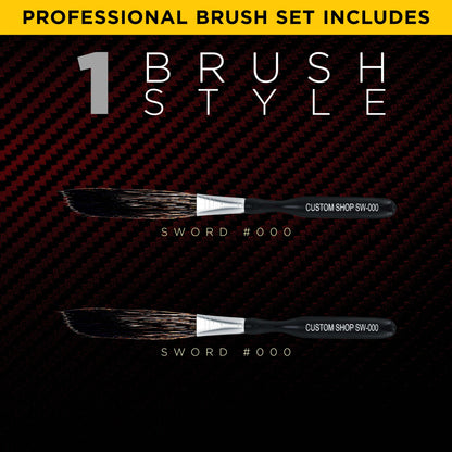 SW-000 Sword Pinstriper #000 - 2" Squirrel Hair (Pack of 2)