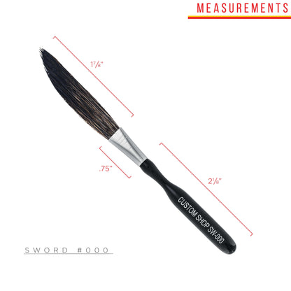 SW-000 Sword Pinstriper #000 - 2" Squirrel Hair (Pack of 2)