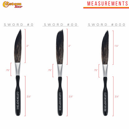 Sword Pinstripe Brush 3 Size Kit (0, 00, 000)