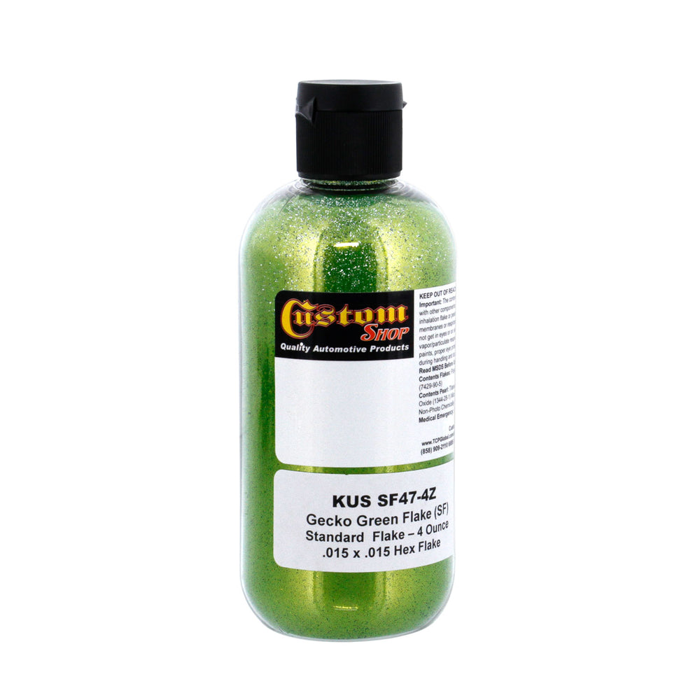 Gecko Green - Standard Flake (SF) .015x.015 Hex, 4 oz. Bottle
