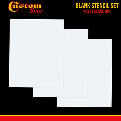8" x 10" Airbrush Stencil Blanks (Pack of 3 Sheets) - Make, Cut Your Own Stencil Designs - Thick Reusable Mylar