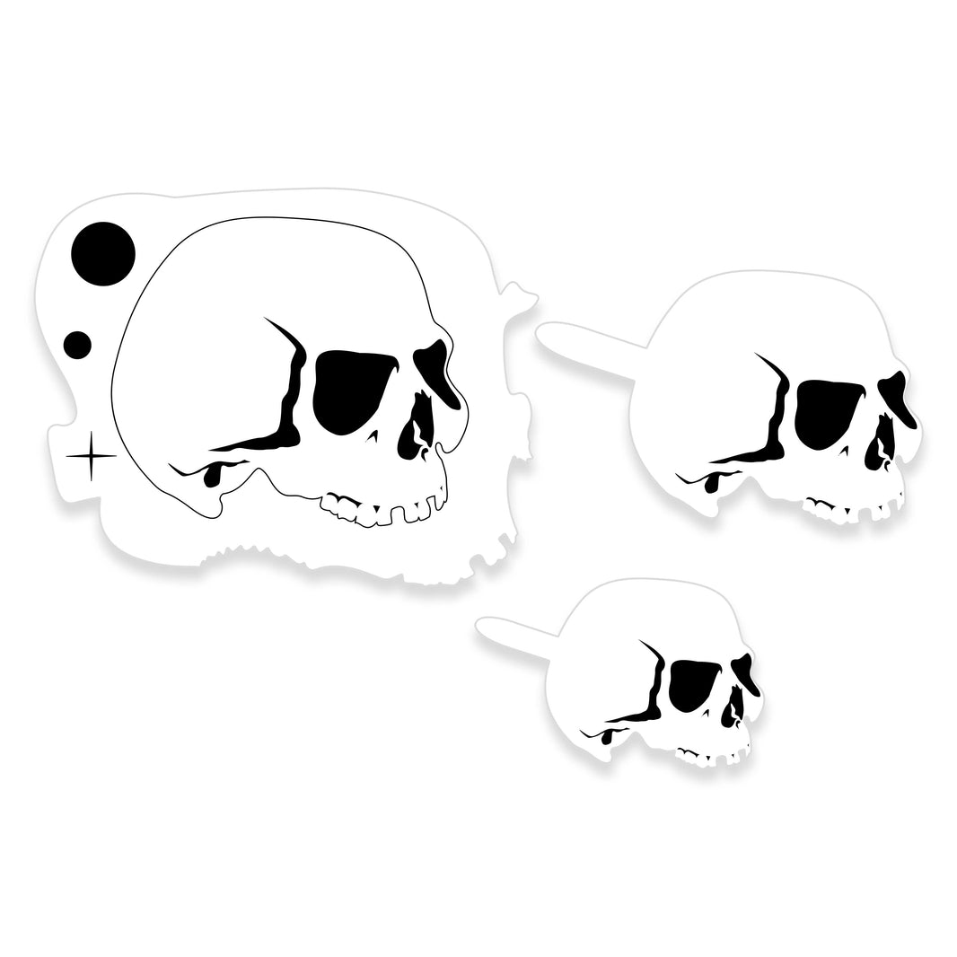 Airbrush Stencil Skull Design Set #5 - 3 Laser Cut Reusable Templates