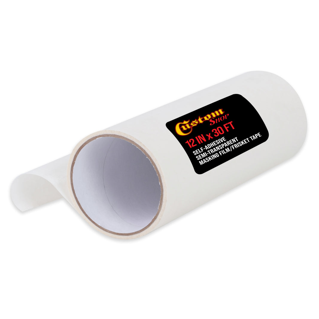 12" x 30' Roll of Semi-Transparent Masking Film/Frisket for Artists, Airbrush Graphics, Auto, Tracing, Cutting Templates, Stencil Making