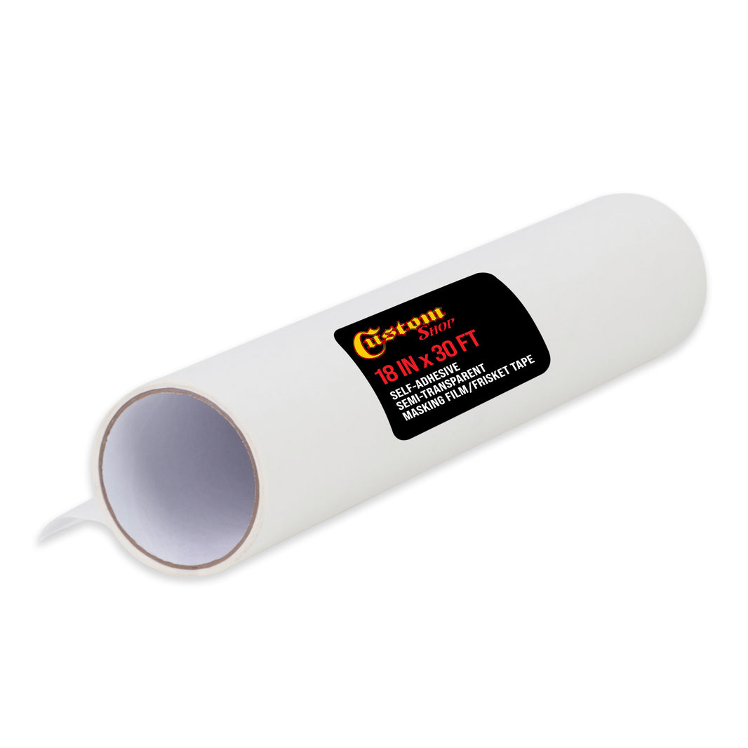 18" x 30' Roll of Semi-Transparent Masking Film/Frisket for Artists, Airbrush Graphics, Auto, Tracing, Cutting Templates, Stencil Making