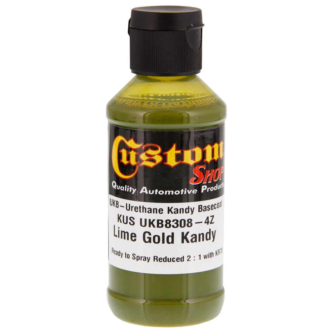 Lime Gold Kandy - Urethane Kandy Basecoat Midcoat, 4 oz (Ready-to-Spray)