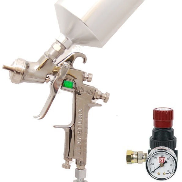 Iwata 5643 LPH400-Lv HVLP Spray Gun 1.3mm Auto Car Paint-Clear Including Regulator