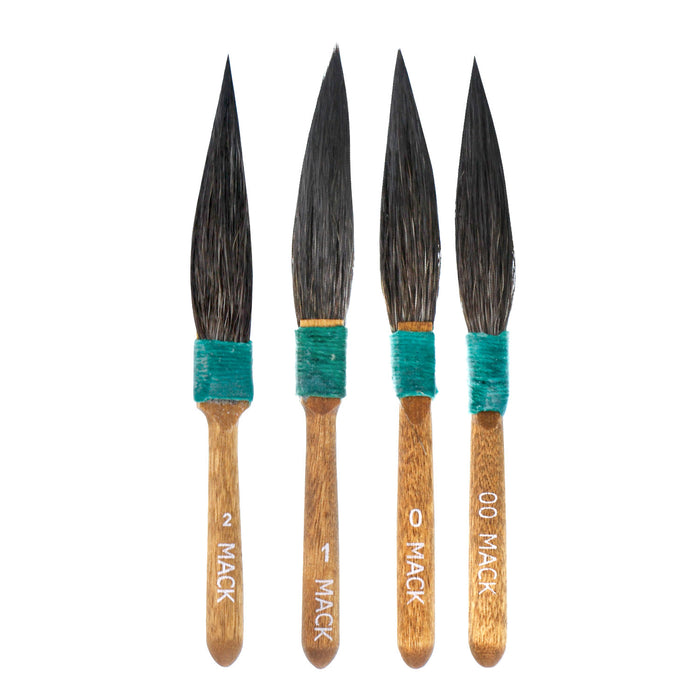 Set of 4 - Squirrel Hair Dagger Pinstriping & Touch-Up Brush