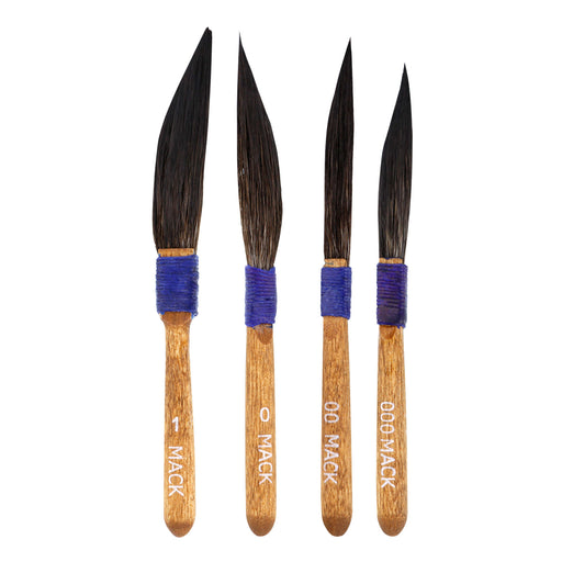 Set of 4 - Original Mack Sword Striper Pinstriping Brush