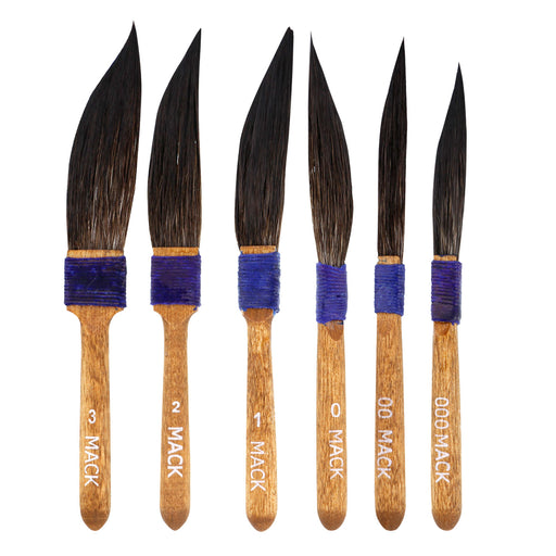 Set of 6 - Original Mack Sword Striper Pinstriping Brush
