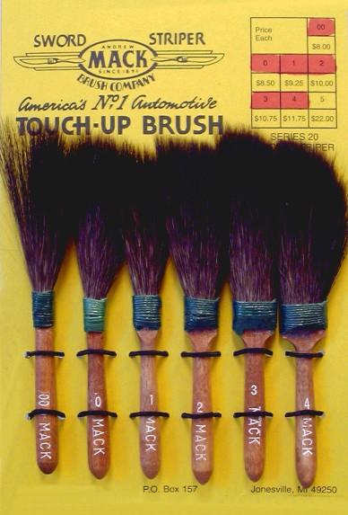 Set of 6 - Sword Striper Pinstriping & Touch-Up Brush