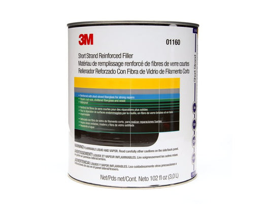 3M Marson Marglass 01160 Two-Part Filler - White Paste 1 Gallon Can
