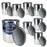 1 Gallon Unlined Empty Metal Paint Can Bucket with Lids, Pack of 8 - Triple Tight Lid Seal, 128 fl. oz. Steel Coating Storage Container Tin - Store Leftover Oil-Based Paint, Automotive
