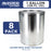 1 Gallon Unlined Empty Metal Paint Can Bucket with Lids, Pack of 8 - Triple Tight Lid Seal, 128 fl. oz. Steel Coating Storage Container Tin - Store Leftover Oil-Based Paint, Automotive