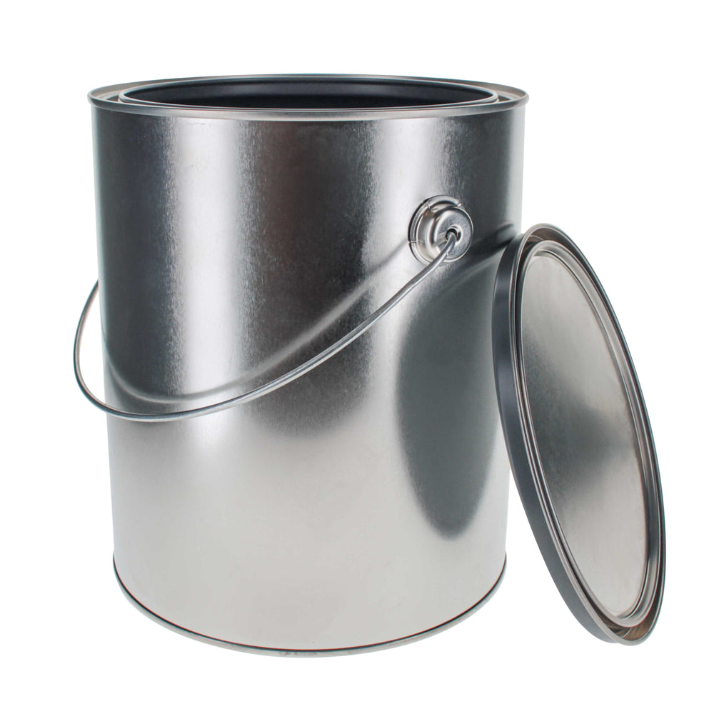 Master Elite Empty Lined Gallon (128 Ounce) Paint Can with Lid and Bail Handle (1 Pack) Metal Paint Can