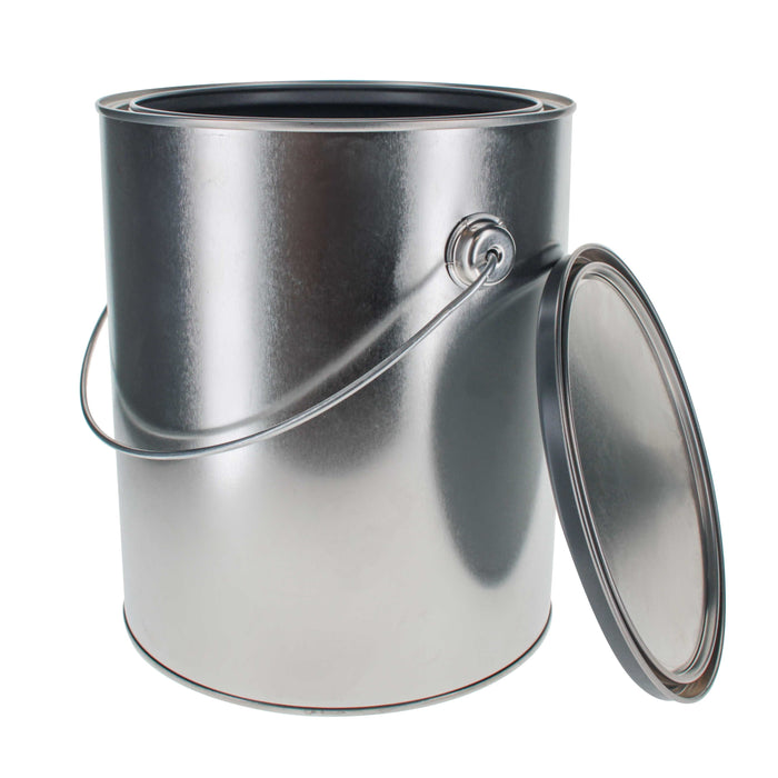Master Elite Empty Lined Gallon (128 Ounce) Paint Can with Lid and Bail Handle (1 Pack) Metal Paint Can