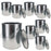 Master Elite Empty Lined Gallon (128 Ounce) Paint Cans with Lids and Bail Handle (8 Pack) Lined Metal Paint Cans