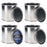 1/2 Pint Unlined Empty Metal Paint Can Bucket with Lids, Pack of 4 - Triple Tight Lid Seal, 8 fl. oz. Steel Coating Storage Container Tin - Store Oil-Based Paint, Art, DIY Crafts