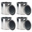 Master Elite Empty Half-Pint (8 Ounce) Paint Cans with Lids (4 Pack) Unlined Metal Paint Cans