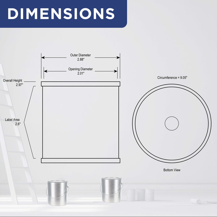 1/2 Pint Unlined Empty Metal Paint Can Bucket with Lids, Pack of 6 - Triple Tight Lid Seal, 8 fl. oz. Steel Coating Storage Container Tin - Store Oil-Based Paint, Art, DIY Crafts