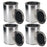 Master Elite Empty Pint (16 Ounce) Paint Cans with Lids (4 Pack) Unlined Metal Paint Cans