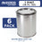 1 Pint Unlined Empty Metal Paint Can Bucket with Lids, Pack of 6 - Triple Tight Lid Seal, 16 fl. oz. Steel Coating Storage Container Tin - Store Oil-Based Paint, Art, Craft, DIY Supplies