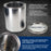 1 Quart Unlined Empty Metal Paint Can Bucket with Lids, Pack of 2 - Triple Tight Lid Seal, 32 fl. oz. Steel Coating Storage Container Tin - Store Leftover Oil-Based Paint, Automotive, Art