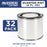 1/4 Pint Unlined Empty Metal Paint Can Bucket with Lids, Pack of 32 - Triple Tight Lid Seal, 4 fl. oz. Steel Coating Storage Container Tin - Store Oil-Based Paint, Art, DIY Crafts