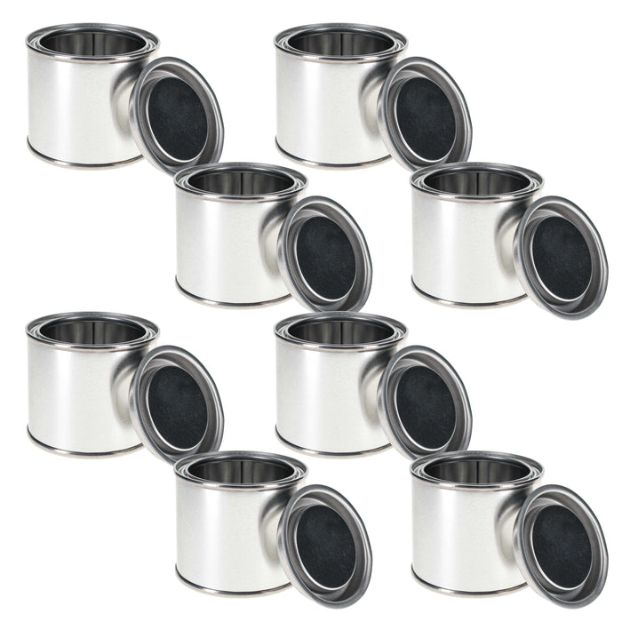 Master Elite Empty Quarter-Pint (4 Ounce) Paint Cans with Lids (8 Pack) Unlined Metal Paint Cans
