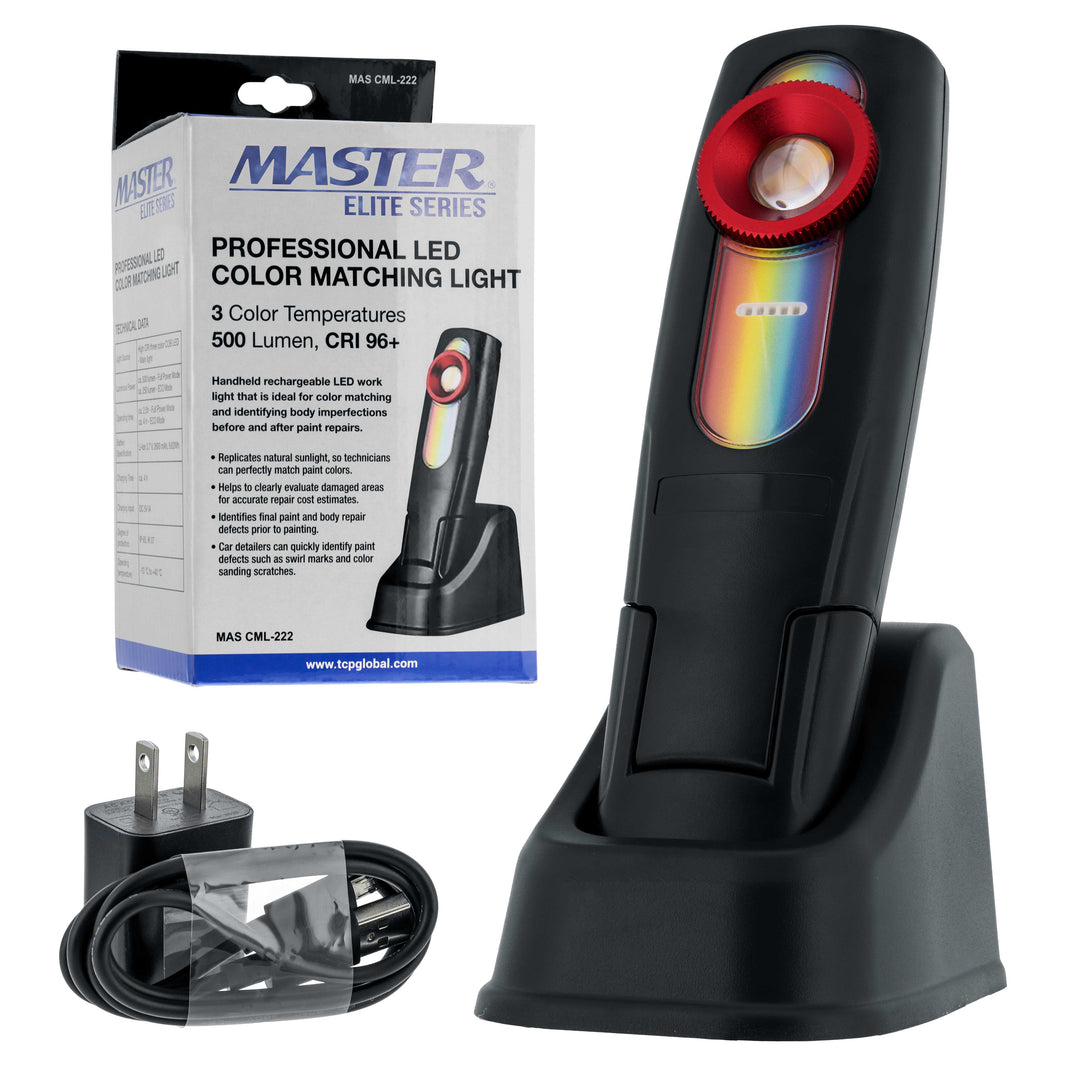 LED Color Matching Light, 500 Lumen, Paint Color Match, Replicates Natural Sunlight, 3 Color Temperatures, Rechargeable Work Light