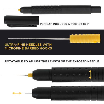 Dirt, Dust, and Particle Pick Set with 10-piece Refill of Barbed Hook Picking Needles - Remove Dust Particles from Wet Paint