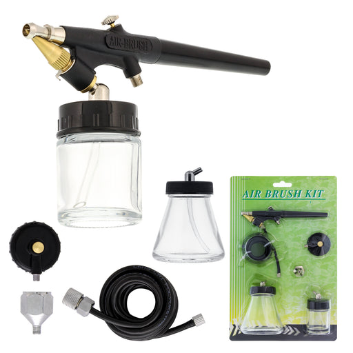 Master Economy E96 Single-Action External Mix Siphon Feed Airbrush Set with 0.5mm Tip Broad Spray Pattern & 5 ft. Air Hose