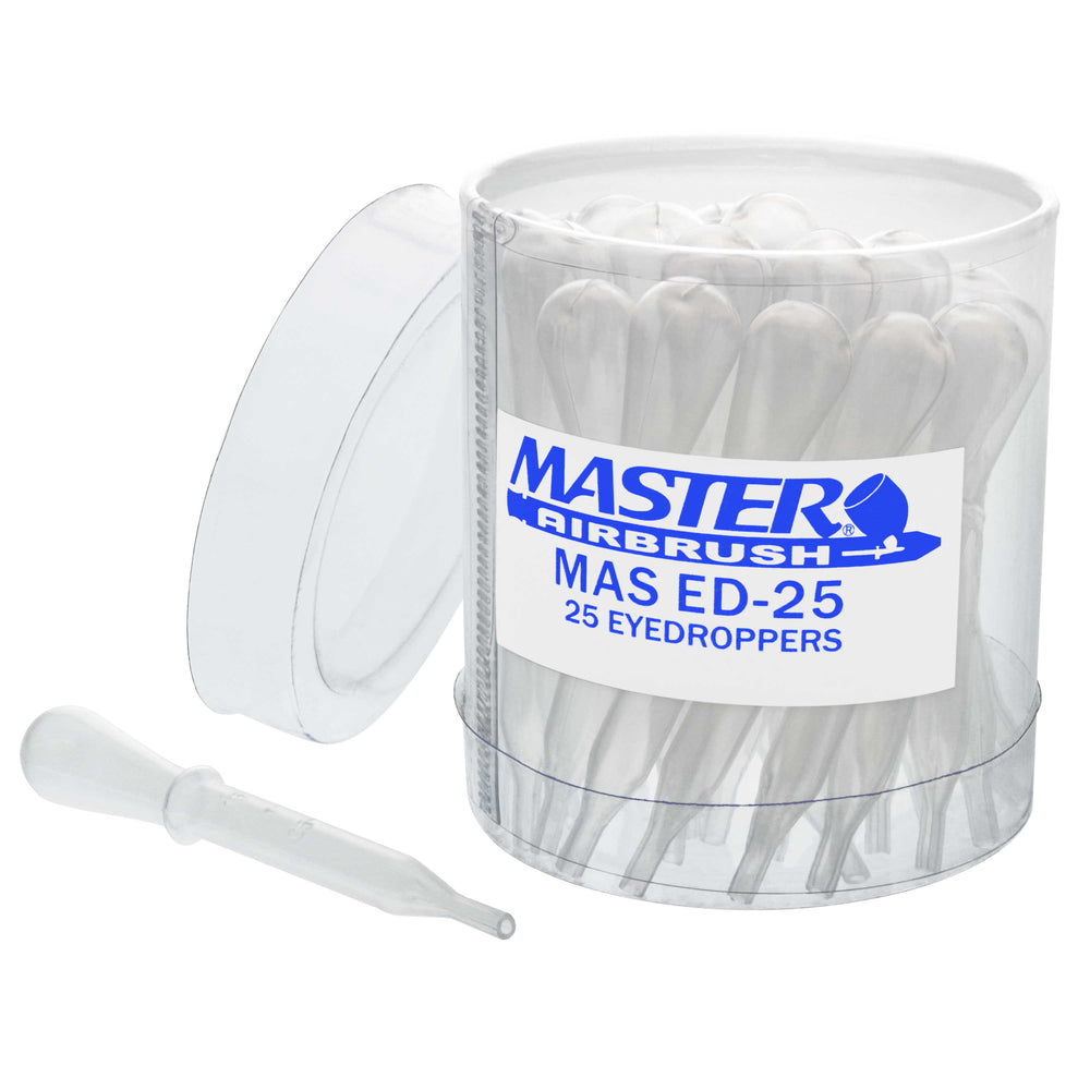 25 Master Pipette Eyedroppers for Liquid Transfer and Airbrush Paint