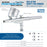 Master Airbrush G222 Multi-Purpose Dual-Action Gravity Feed Airbrush Gun Set for Model Painting, Graphics, Cake & Fine Art - Air Brush Gun Kit with 3