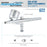Master Airbrush G22 Multi-Purpose Dual-Action Gravity Feed Airbrush Gun for Model Painting, Graphics, Cake & Fine Art - Air Brush Gun Only with a 0.3mm Tip and 1/3 oz. Fluid Cup, Art Hobby Crafts
