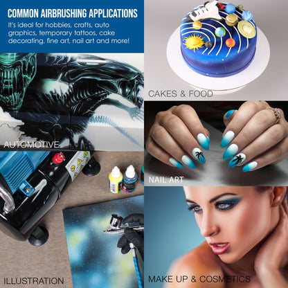 G22 Multi-Purpose Dual-Action Gravity Feed Airbrush Gun for Model Painting, Graphics, Cake & Fine Art - Air Brush Gun Only with a