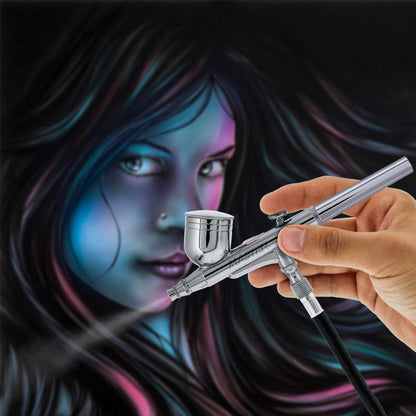 G22 Multi-Purpose Dual-Action Gravity Feed Airbrush Gun for Model Painting, Graphics, Cake & Fine Art - Air Brush Gun Only with a