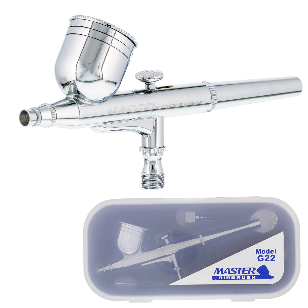 G22 Multi-Purpose Dual-Action Gravity Feed Airbrush Gun for Model Painting, Graphics, Cake & Fine Art - Air Brush Gun Only with a