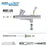 Master Performance G26 Multi-Purpose Precision Dual-Action Gravity Feed Airbrush, 0.2 mm Tip, 1/16 oz Cup & Cutaway Handle