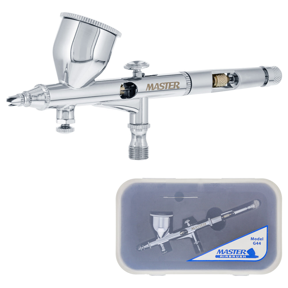 Dual-Action Gravity Feed Airbrush Set with 3 Nozzle Sets, 1/16 oz Cup — TCP  Global