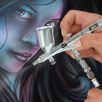 Master High Precision G45 Dual-Action Gravity Feed Airbrush, 0.2 mm Tip, Large 1/2 oz Cup, Air Control