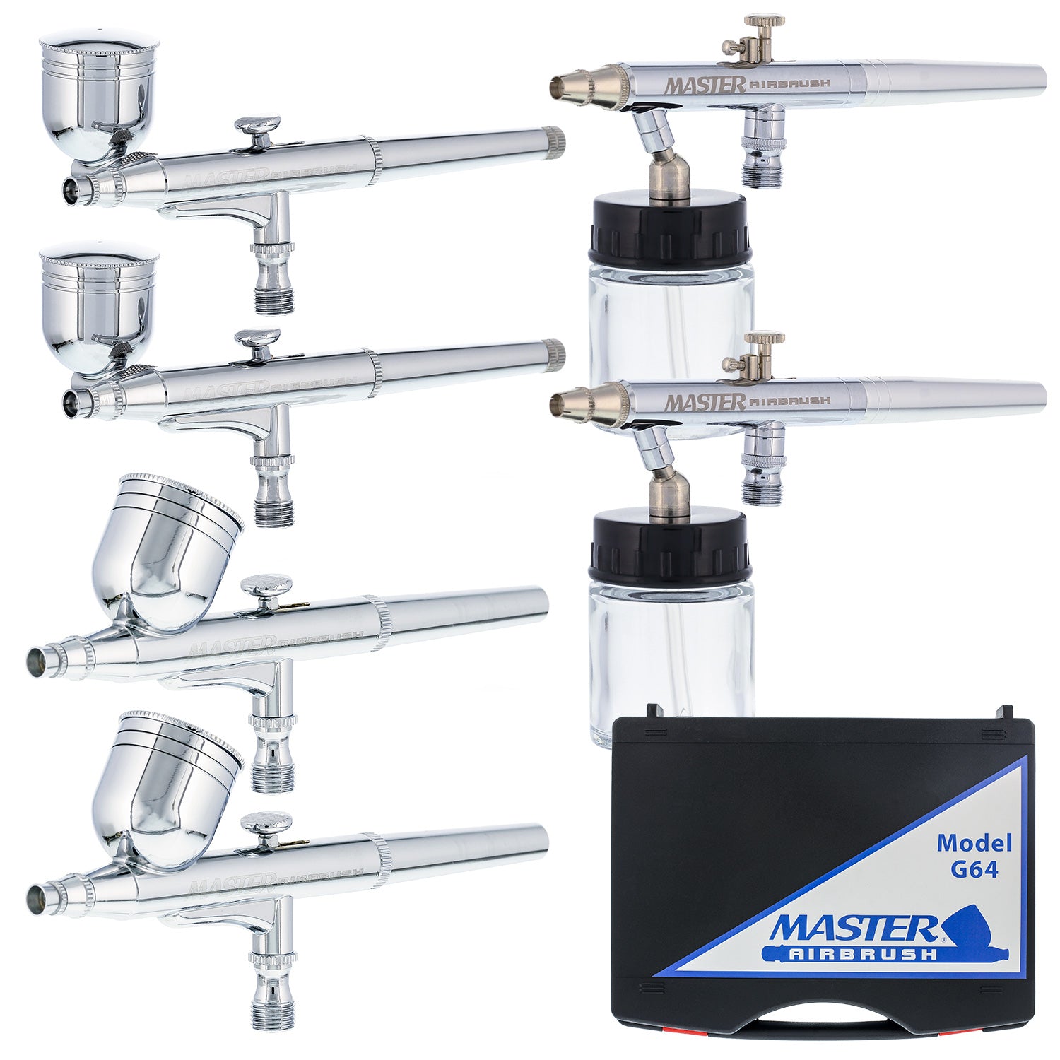 6 Studio Airbrush Set (Gravity Feed, Siphon Feed, Side Feed) – TCP