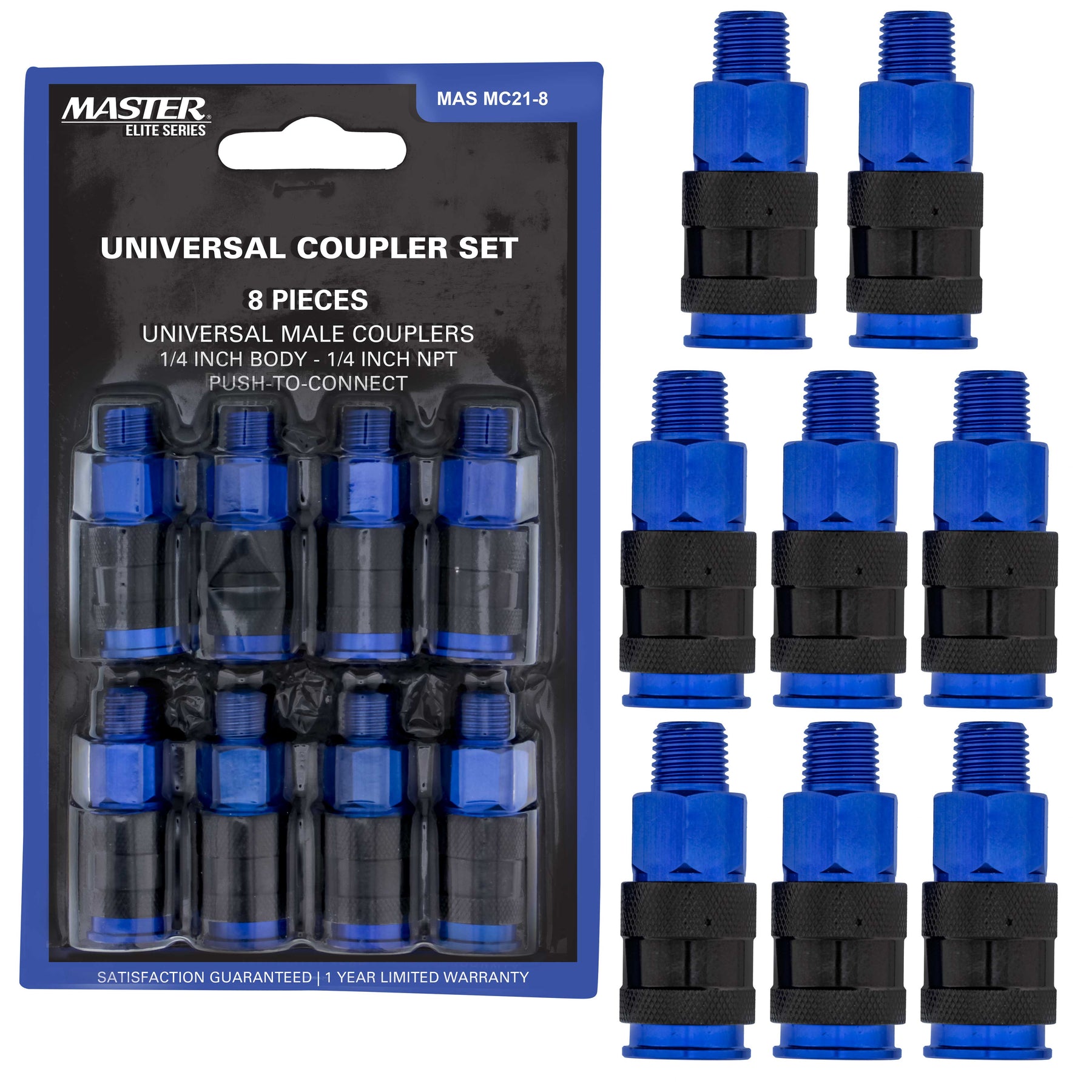 Master Airbrush Brand Set of 3 Airbrush Quick Release Coupler Plugs with 1/8 in.